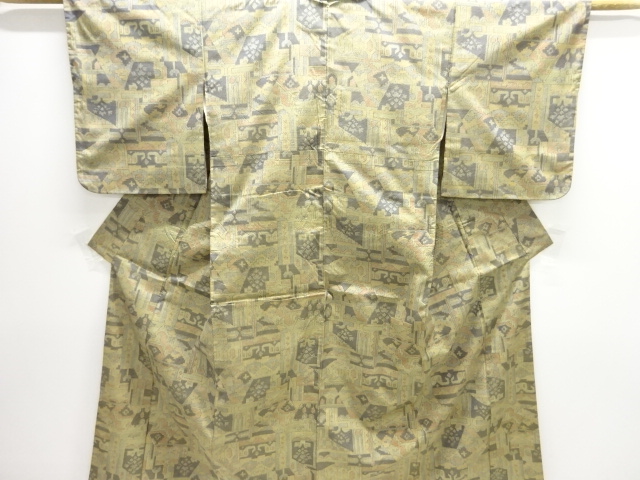 JAPANESE KIMONO / OMESHI / NISHIJIN-ORI / WOVEN ABSTRACT